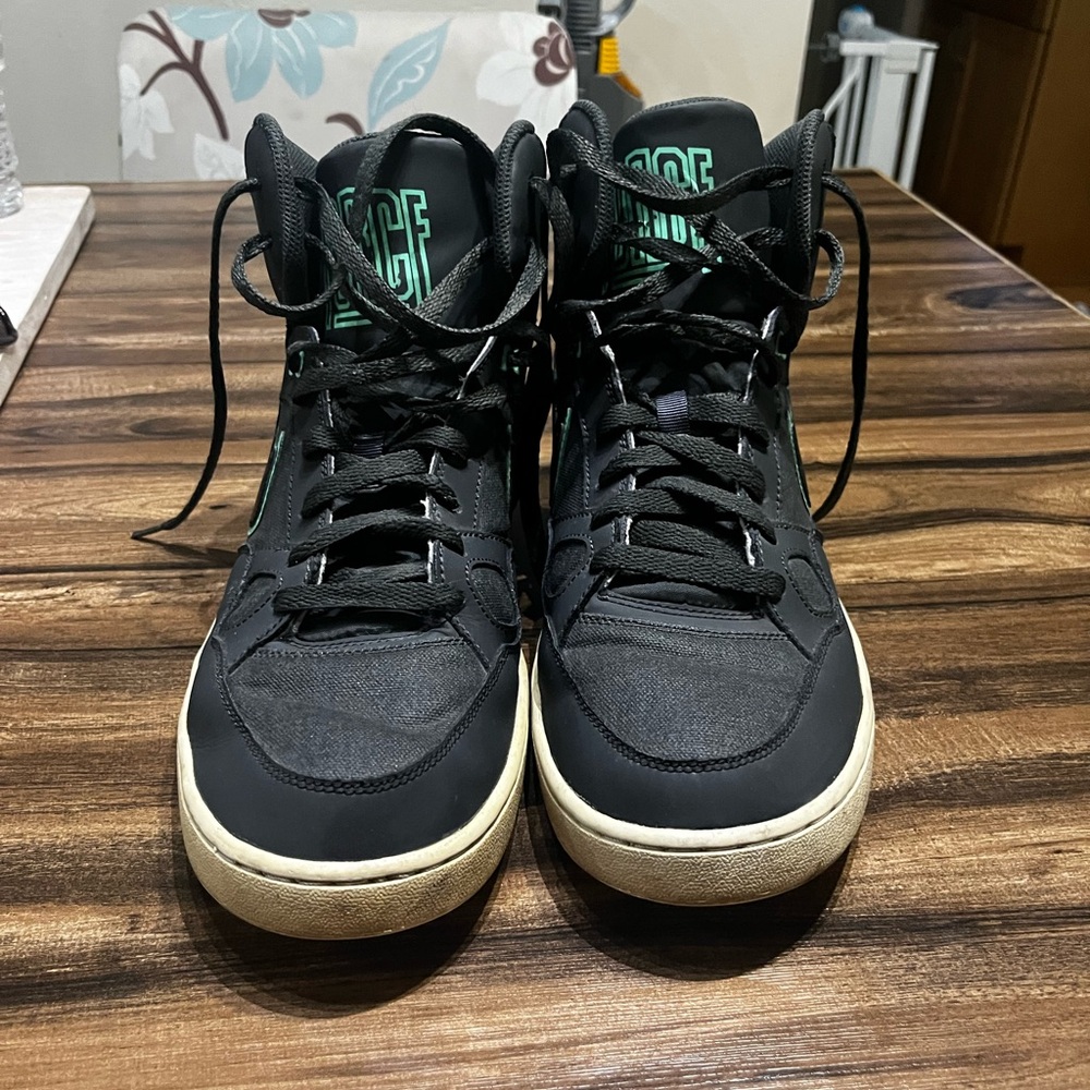 - Nike Force Grey Teal High-Top Sneakers size 12